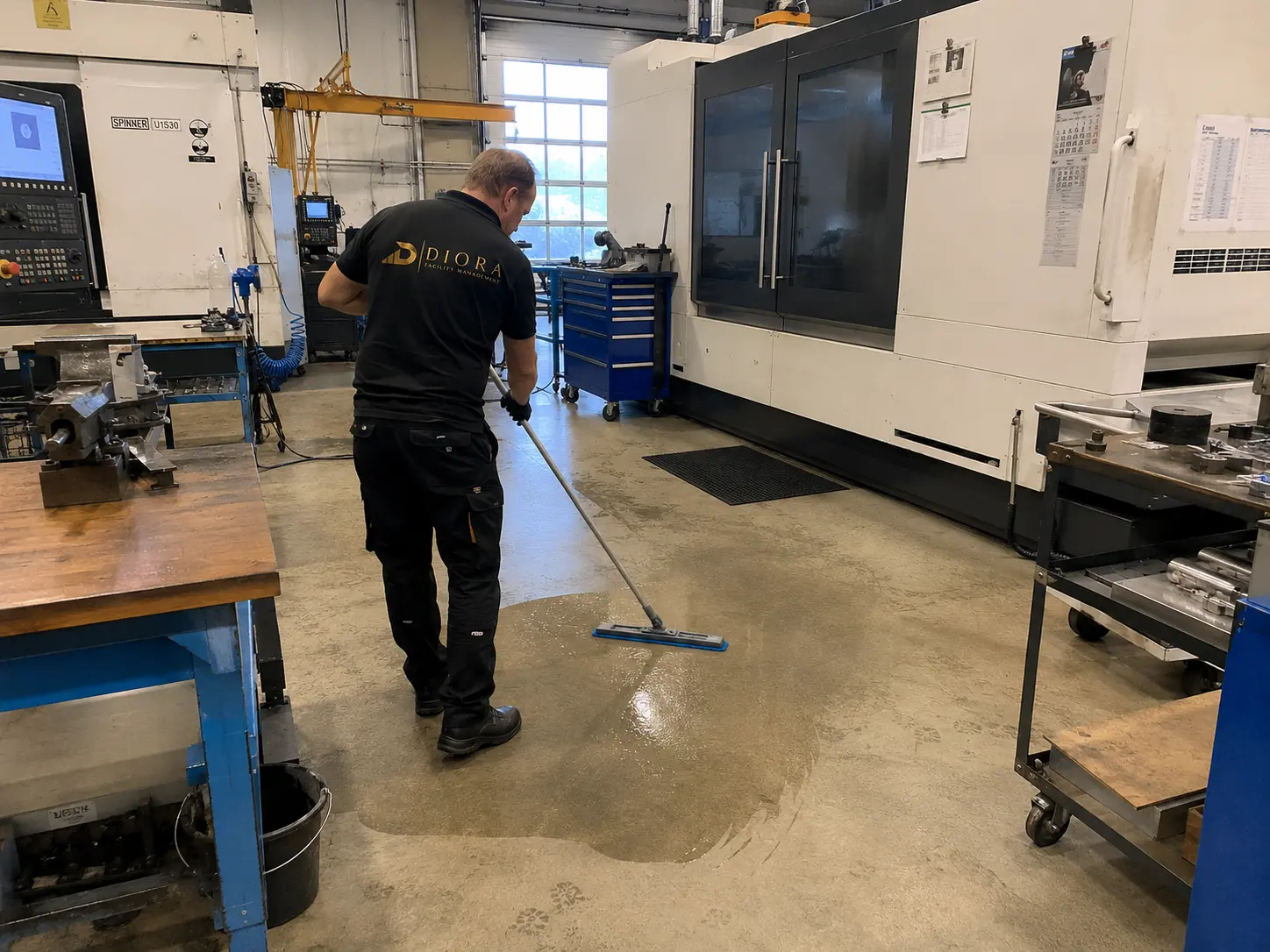 Professionelle Sonderreinigung in einer Produktionshalle in Osnabrück