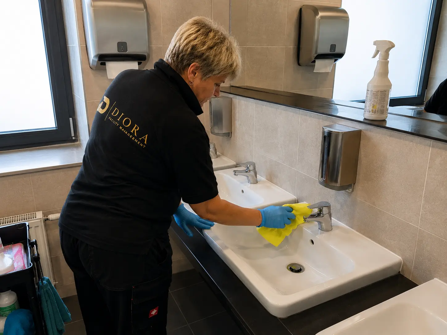 Professionelle Unterhaltsreinigung in einem Gewerbeobjekt in Osnabrück